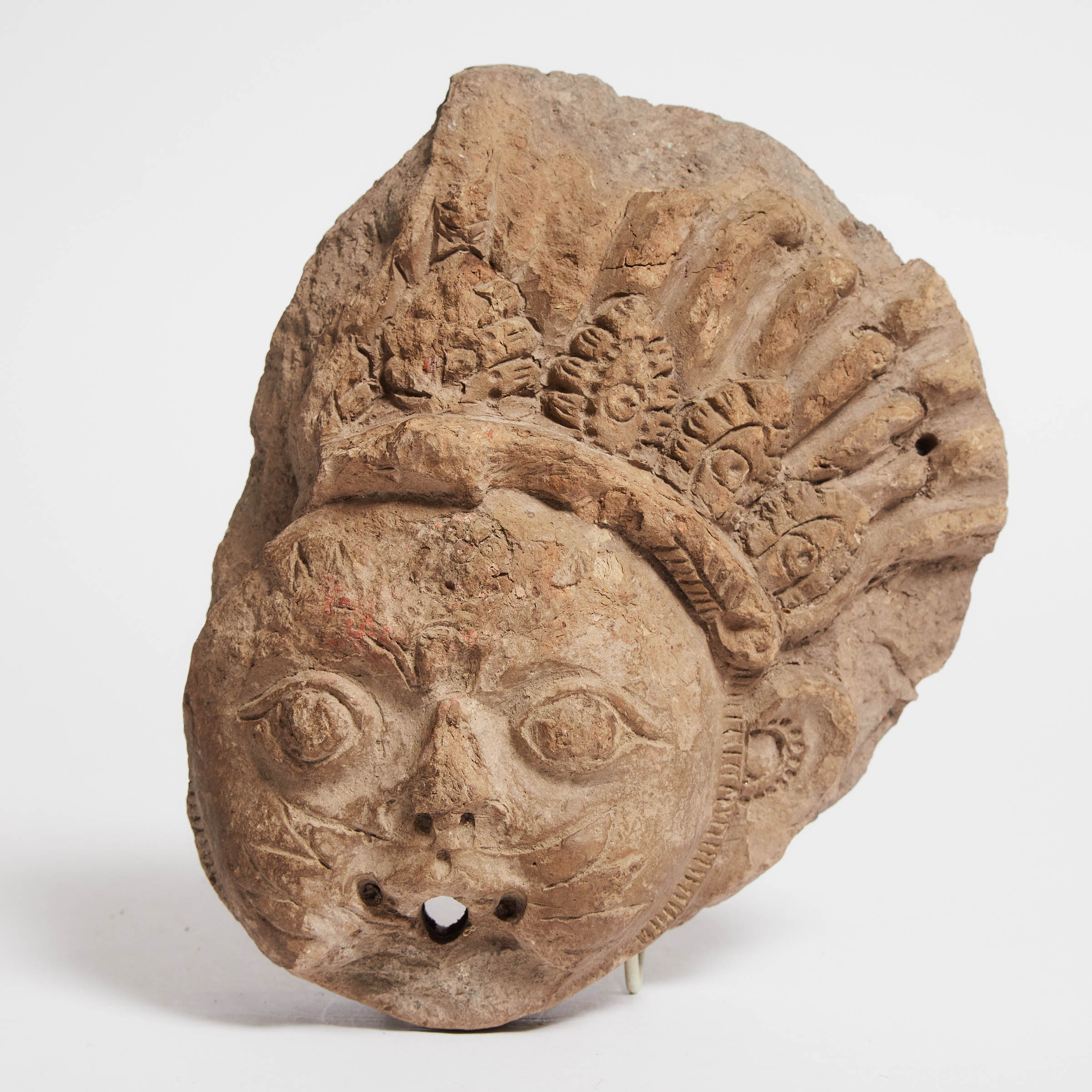 Terracotta Mask of Bhairava, Nepal,