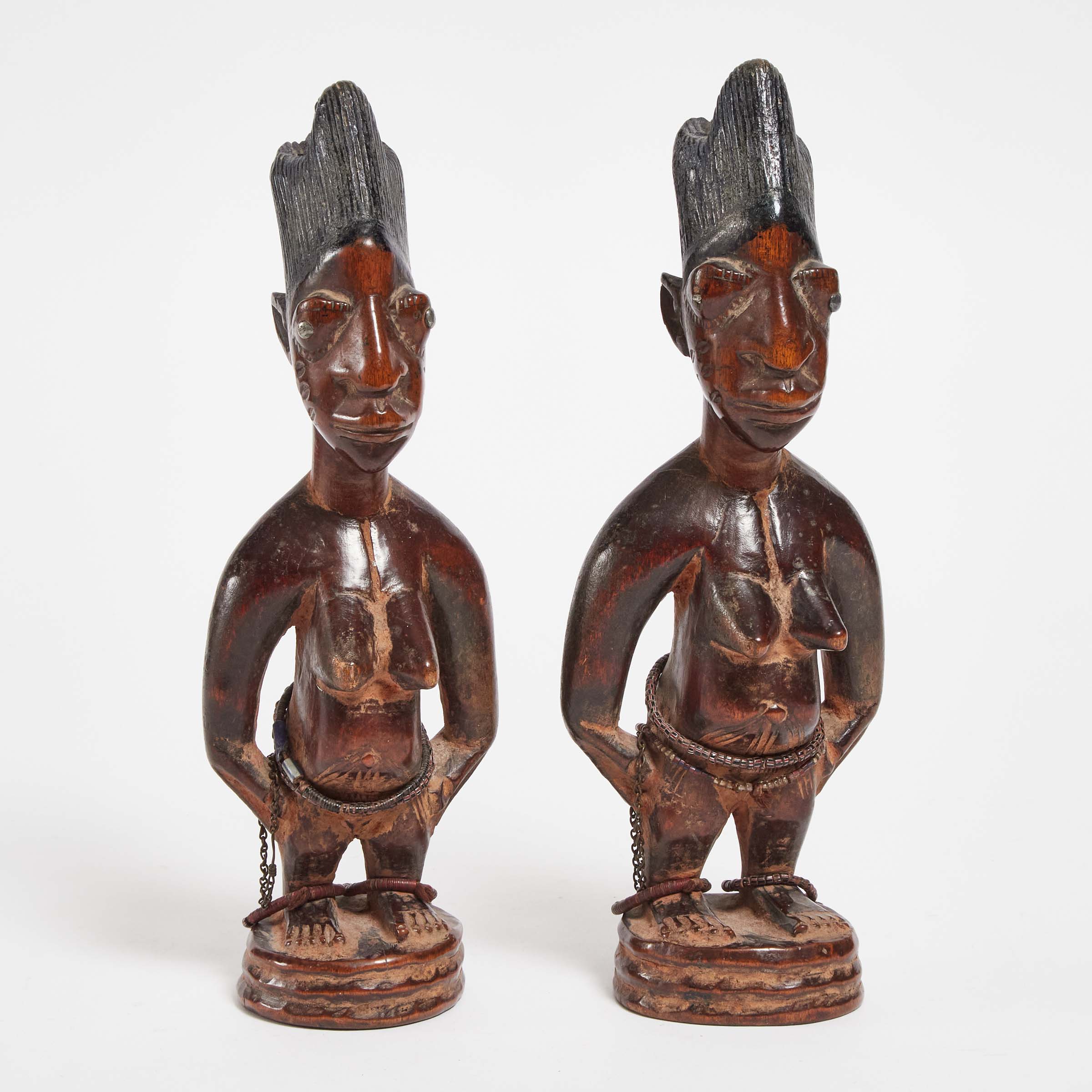 Pair of Yoruba Ibeji Female Twin