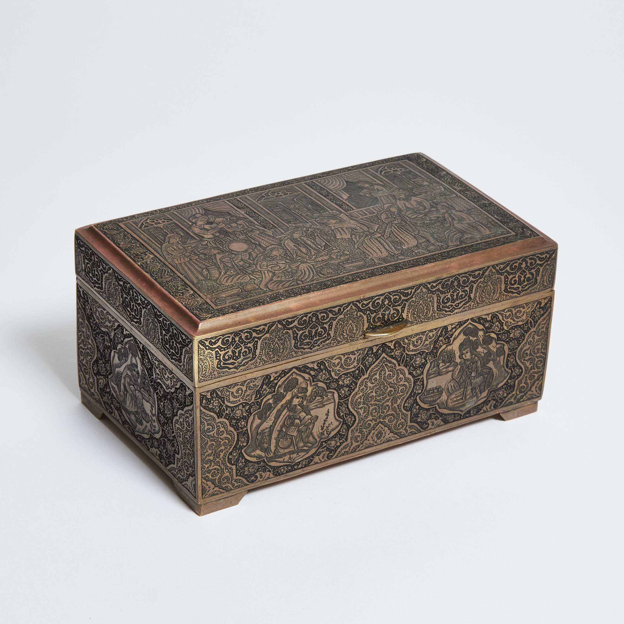 Indo-Persian Gilt Copper Box, early