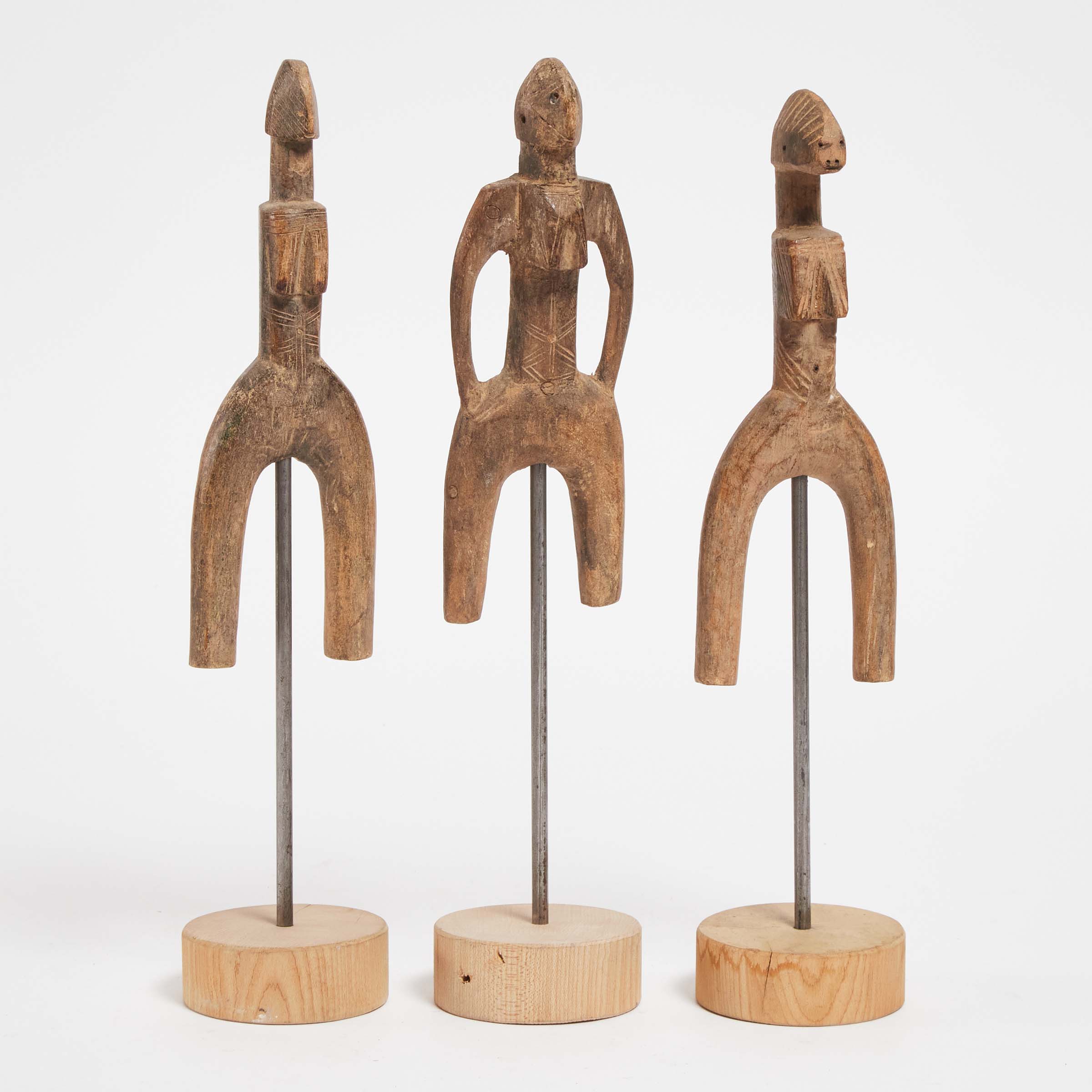 Three Mossi Figural Slingshots,
