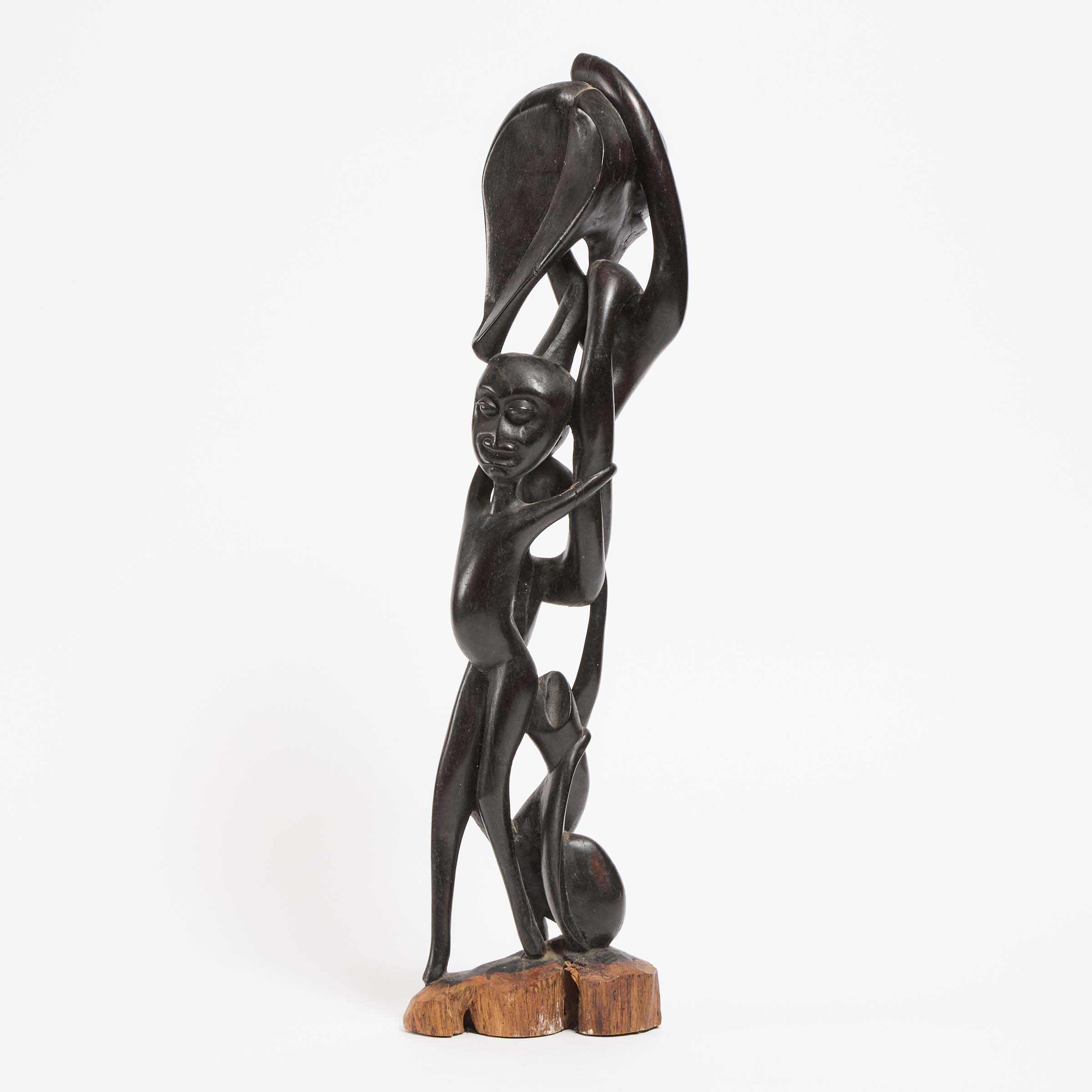 Makonde Carved Wood Figural Abstract,
