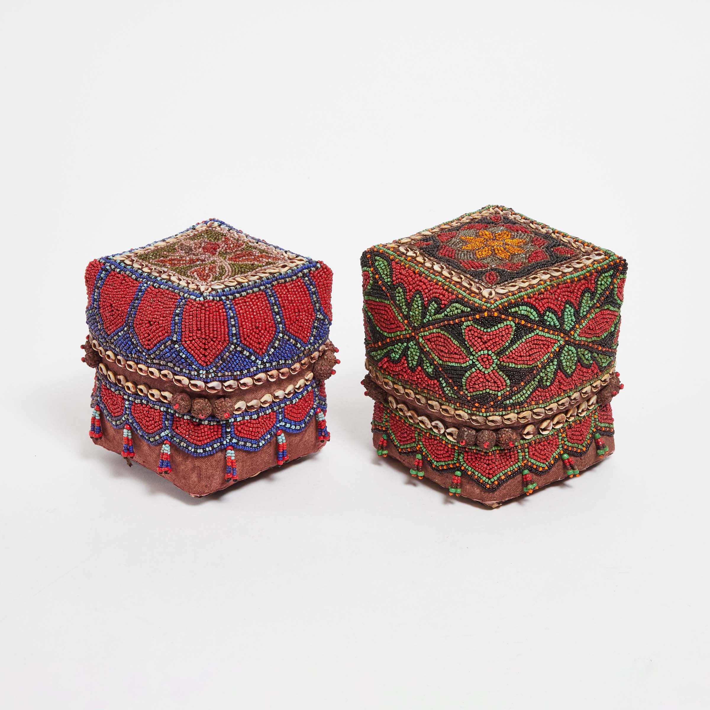 Two Indonesian Beaded Ceremonial