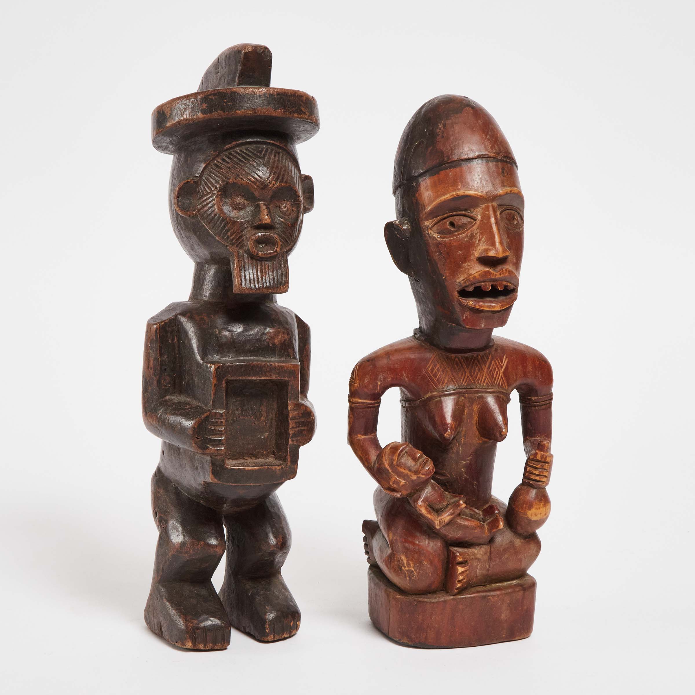 Teke/Yaka Figure and a Kongo Seated