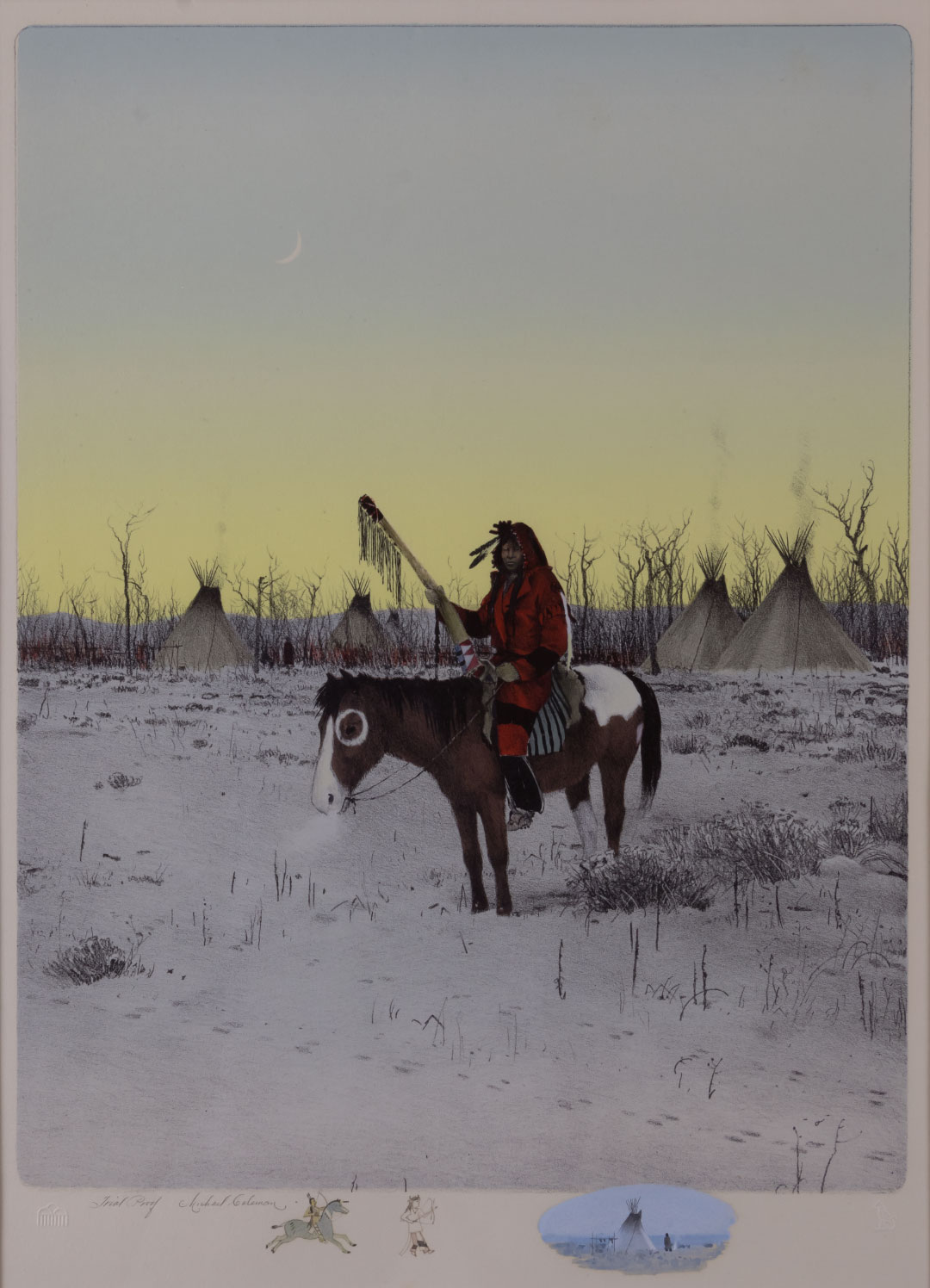 MICHAEL COLEMAN (1946- ), CROW WARRIOR