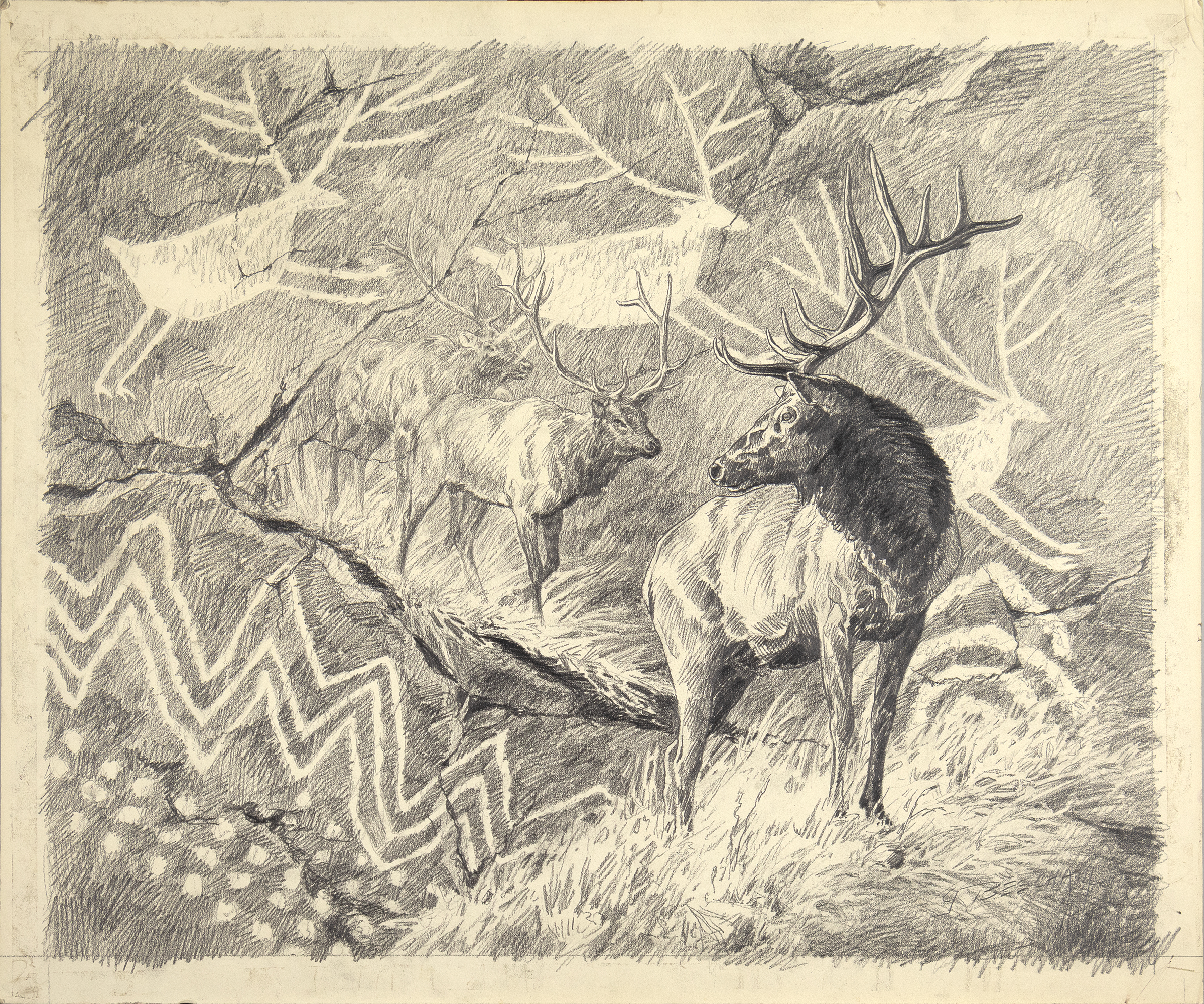 GREG BEECHAM (1954- ), ELK STUDY