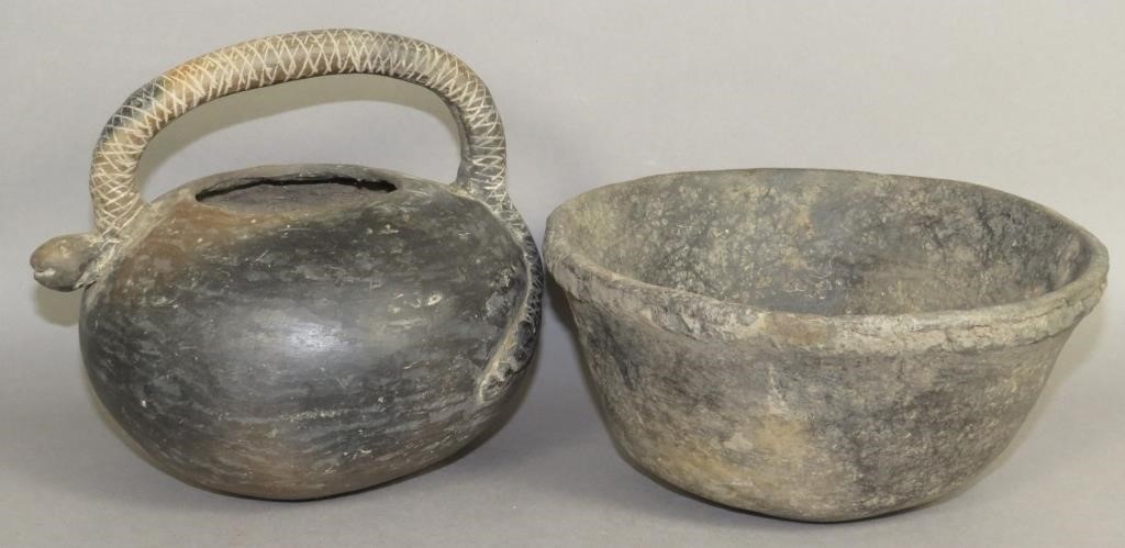 2 NATIVE CULTURE BLACKWARE EARTHENWARE