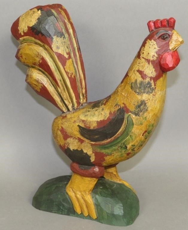 FOLK ART ROOSTER BY DAN & BARBARA