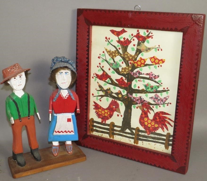 2 FOLK ART PIECES BY LUKE GOTTSHALLca.