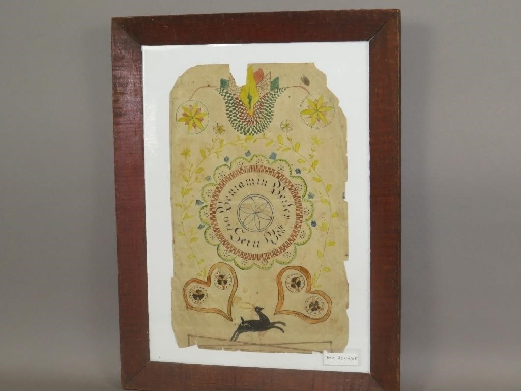 FRAMED INK & WATERCOLOR BOOKPLATE