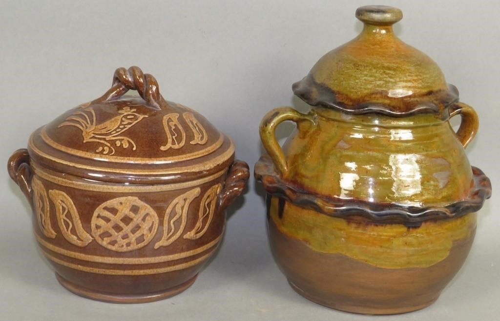 2 TURTLE CREEK FOLK ART REDWARE