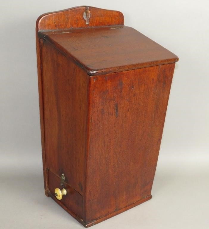 MAHOGANY HANGING PIPE BOXca. 1870-1920;