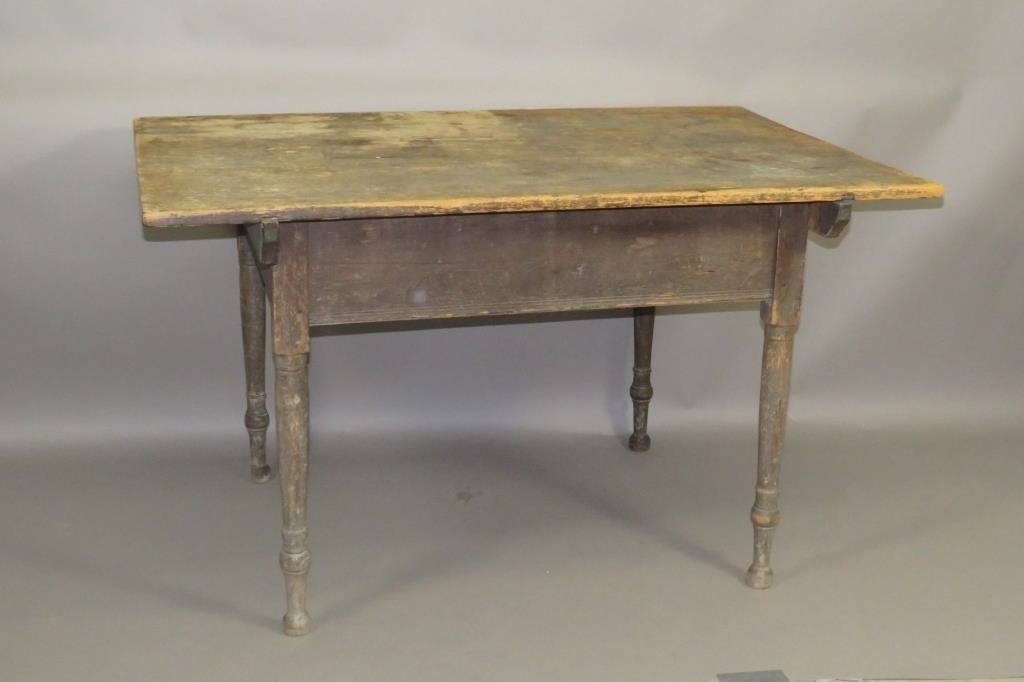 FARM TABLEca. 1830; softwood in an old