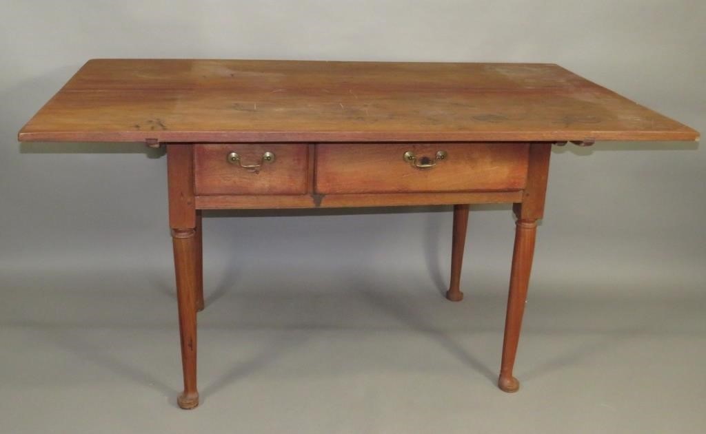 FARM TABLEca. 1760; in walnut with a