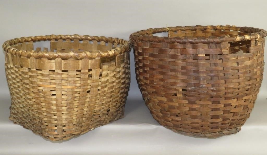 2 EARLY PRIMITIVE HARVEST BASKETSca.