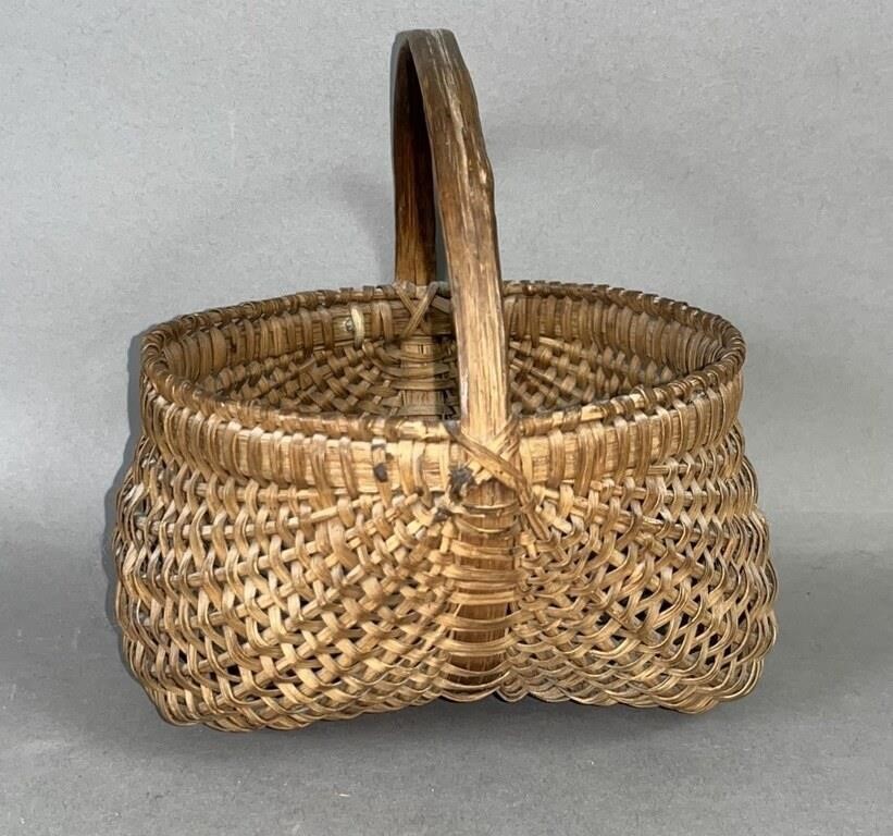 HICKORY SPLINT ORSCHBOK EGG BASKET CA.