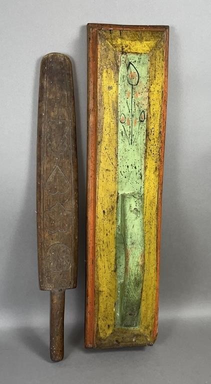 2 MANGLE SMOOTHING BOARDS CA. 18TH-19TH