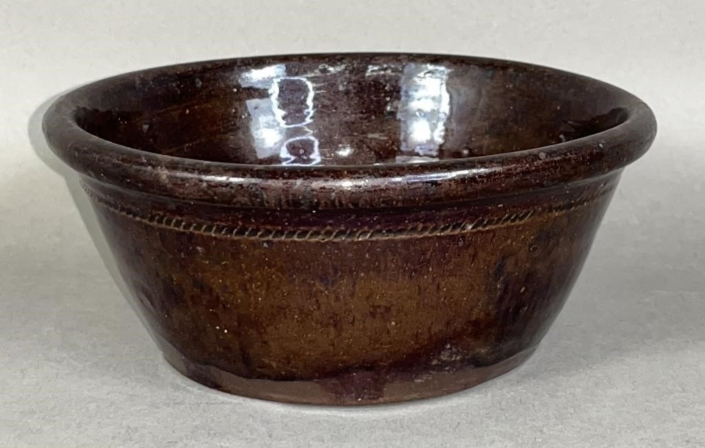 PA REDWARE BOWL CA. 1880; WITH