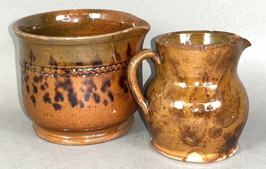 2 PA REDWARE VESSELS CA. 1880;