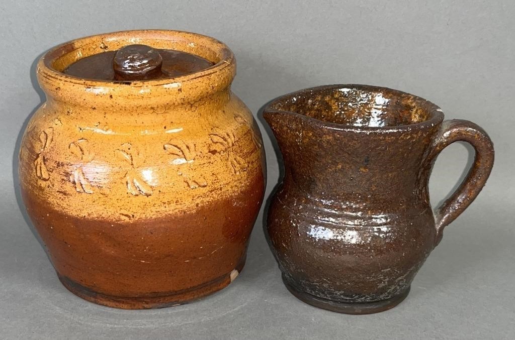 PAIR OF HENRY SCHOFIELD JR. REDWARE