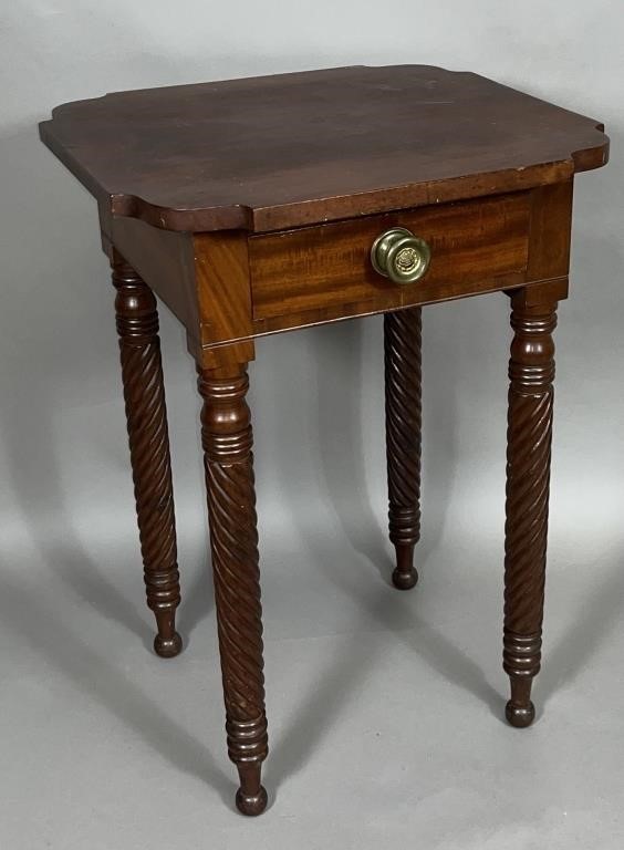 ONE DRAWER STAND CA. 1825; IN MAHOGANY