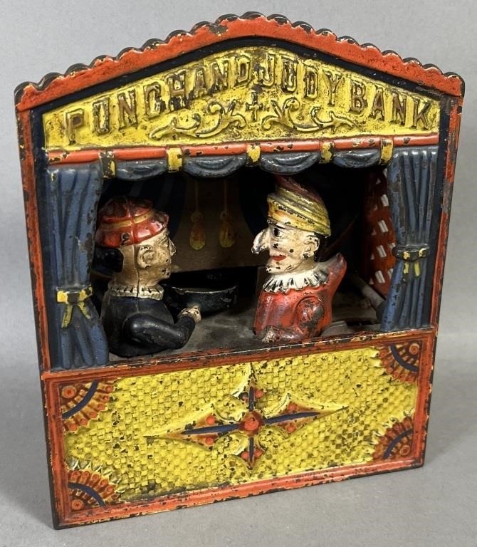 PUNCH & JUDY IRON MECHANICAL BANK