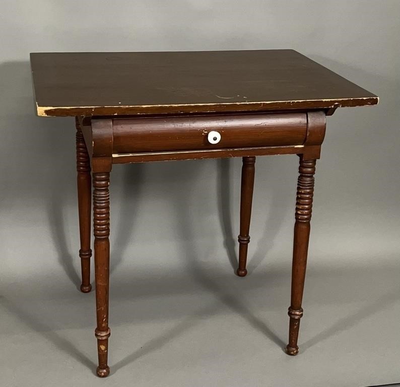 ONE DRAWER STAND CA. 1830; IN PINE