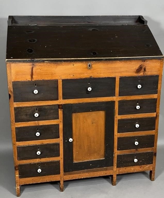 WORK DESK CA. 1830; SOFTWOOD IN