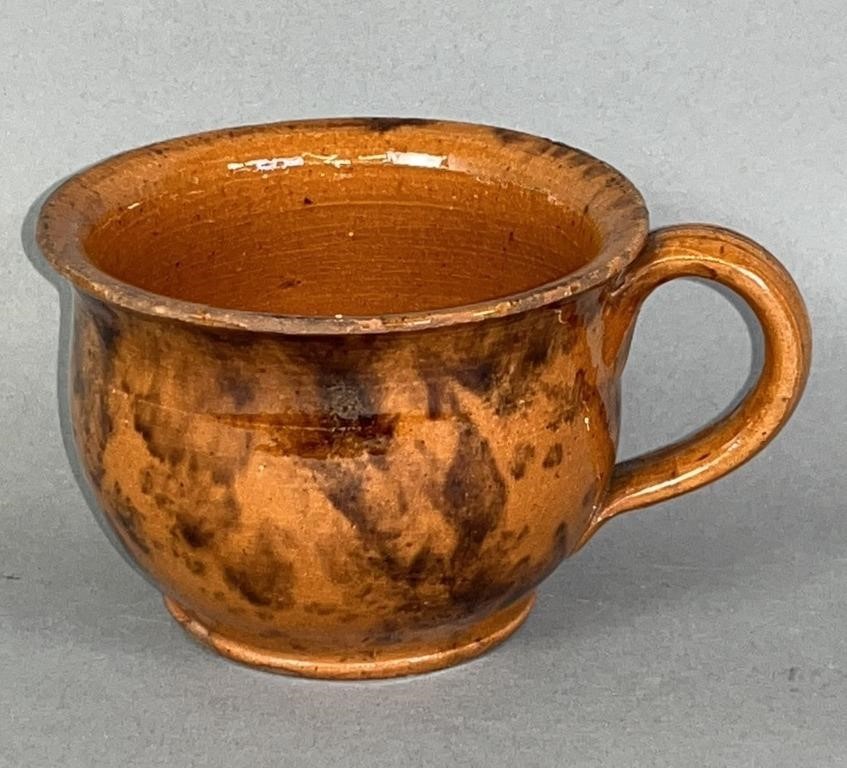 PA REDWARE CUP WITH MANGANESE SPONGING