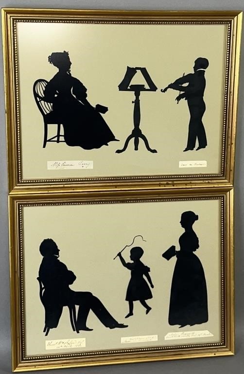 2 FRAMED SILHOUETTES OF AUGUSTE