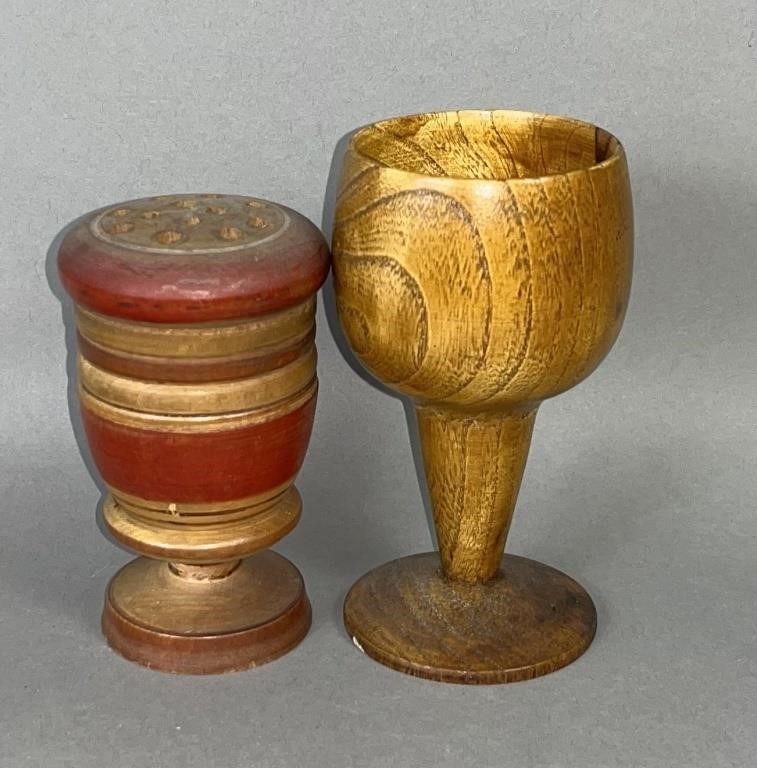 2 CENTRAL PA WOODEN TURNINGS CA.