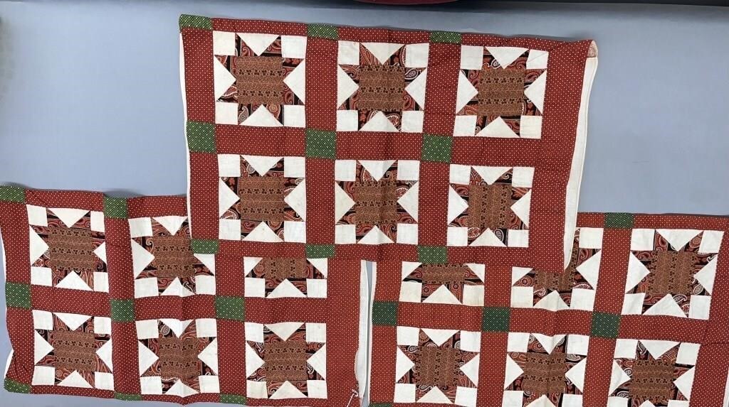 RARE MATCHED SET OF 3 STAR PATTERN