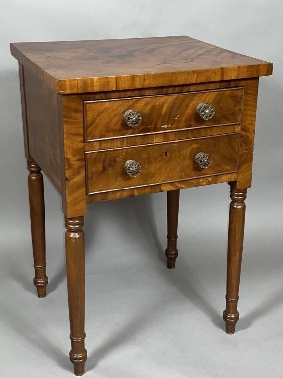 2 DRAWER STAND CA. 1820; MIXED
