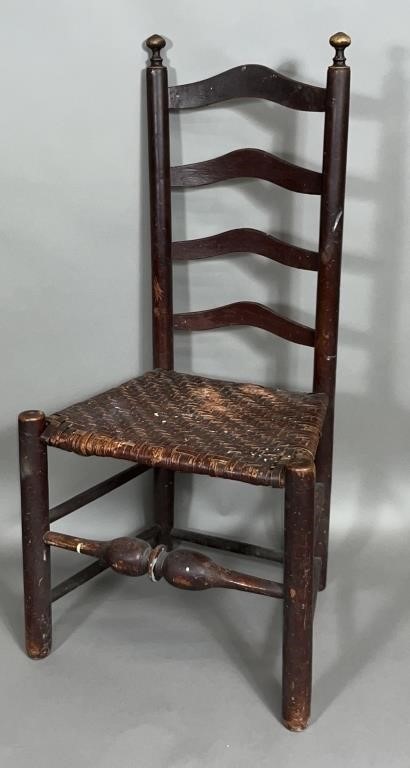 LADDERBACK SIDE CHAIR CA. 1760; WITH