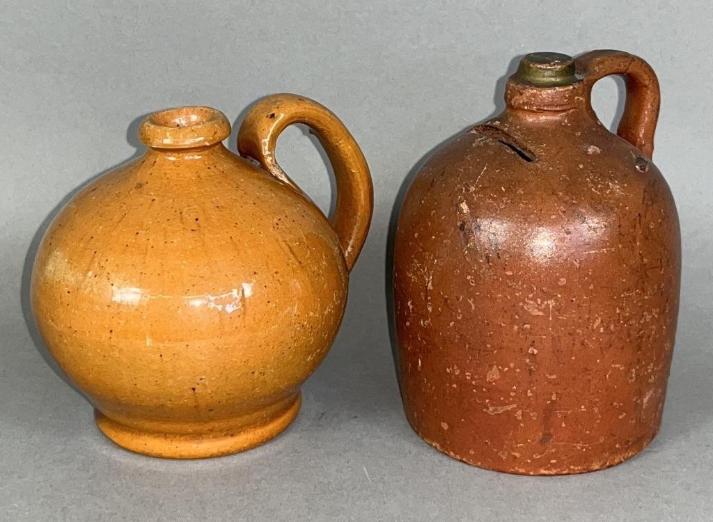 2 REDWARE ITEMS CA. 1870 & 1890;