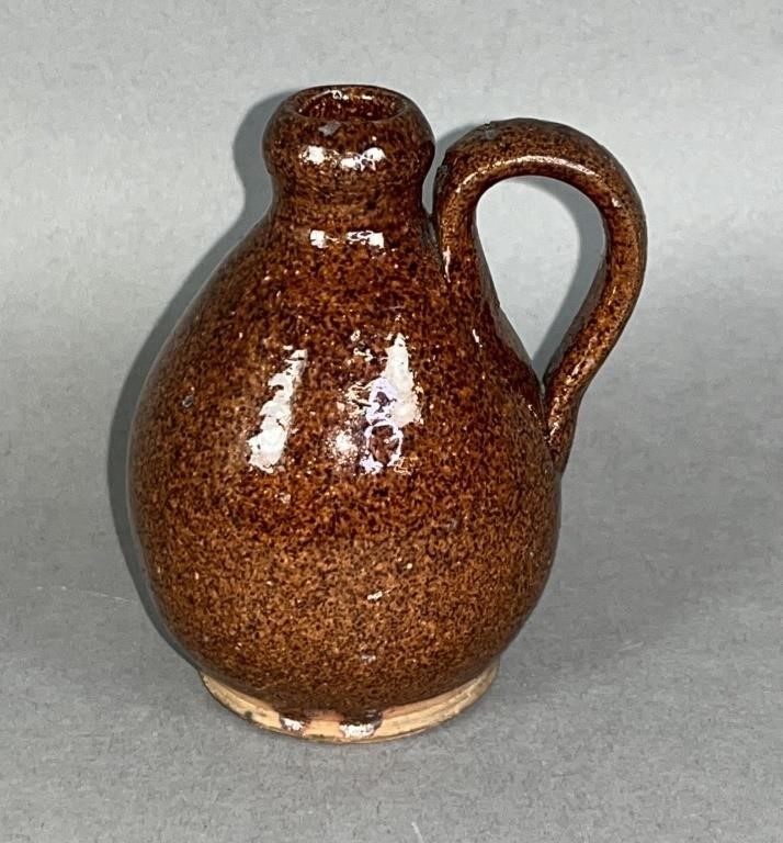 PA REDWARE MINIATURE JUG CA. 1880;