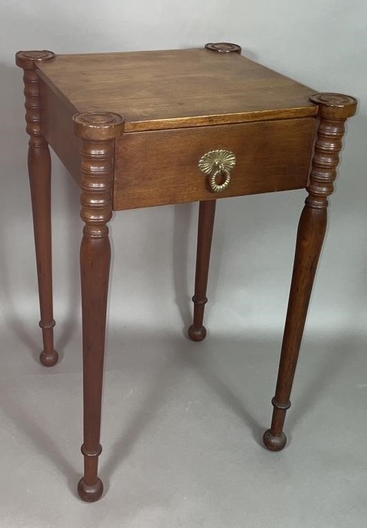 ONE DRAWER STAND CA. 1820; IN MAHOGANY
