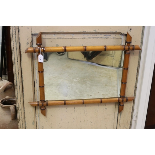 Antique French faux bamboo mirror,
