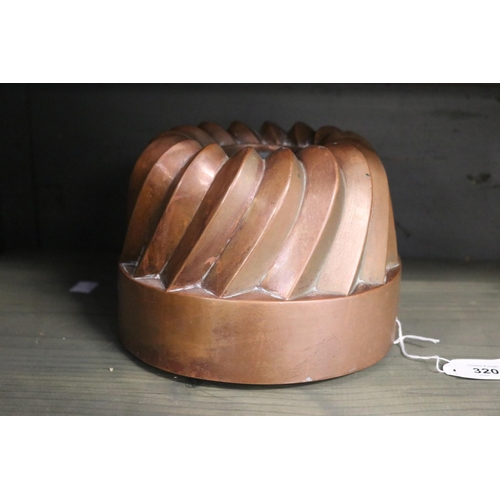 Large antique French copper jelly