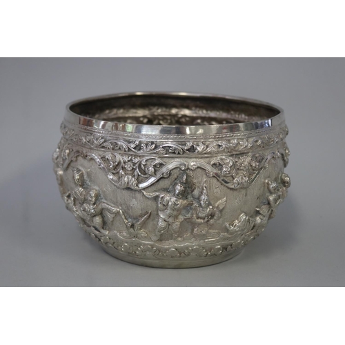 Large antique Burmese Myanmar silver