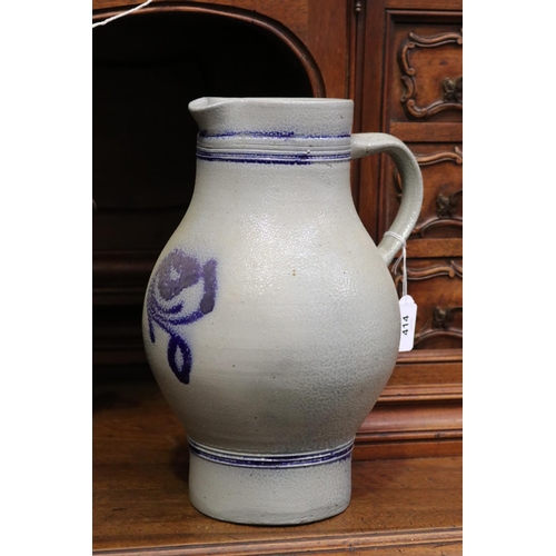 Antique German glazed stoneware jug,