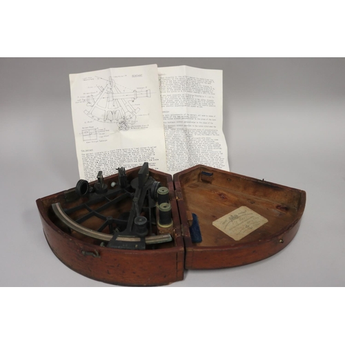 Cased sextant by J. D. Potter,