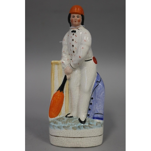 Staffordshire cricketeer figure, approx
