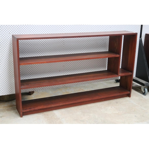 Vintage open shelf bookcase, approx