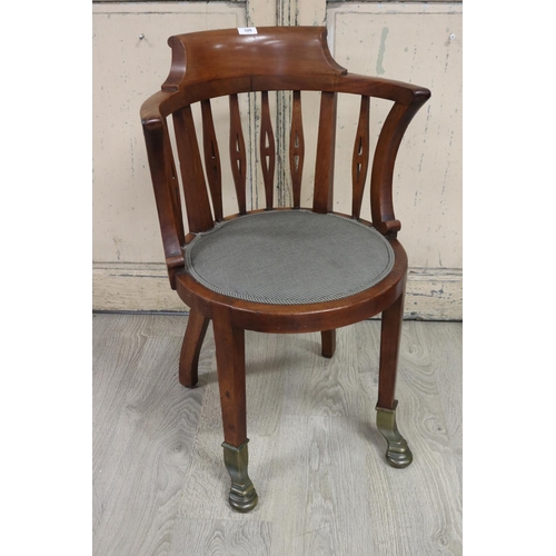 Antique mahogany horse shoe shape desk