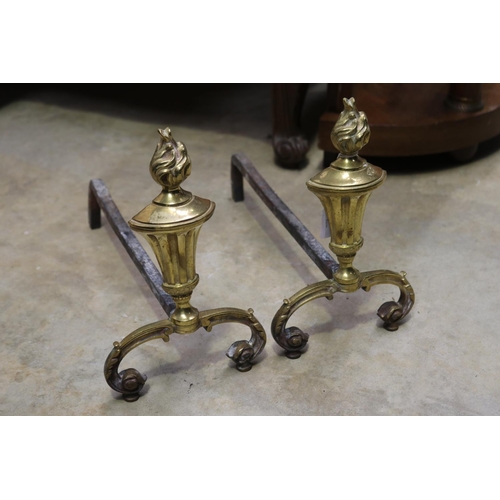 Pair of antique French andirons