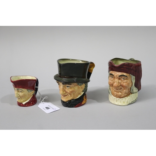 Royal Doulton miniature charator jugs,