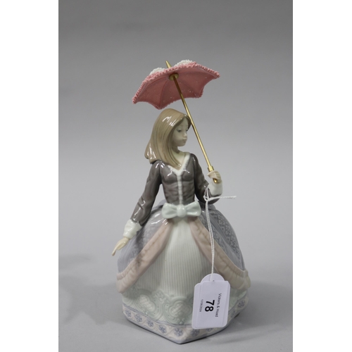Lladro porcelain girl in ball gown,