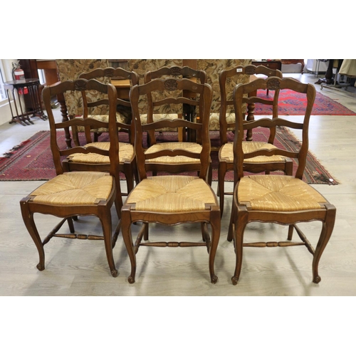 Set of six rustic French Louis