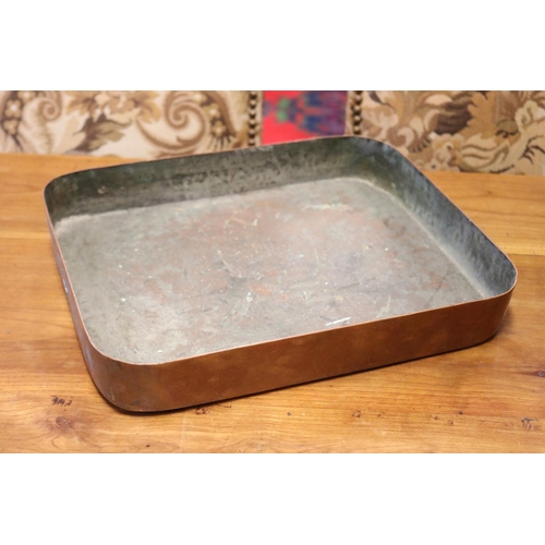 French copper tray, approx 6cm x 35cm