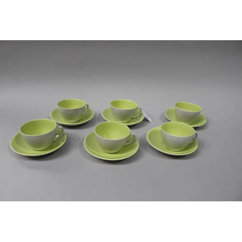 Poole six cups and saucers